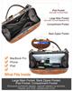 Black Angel Genuine Leather Women's Crossbody Doctor Bag with Suede Buckle