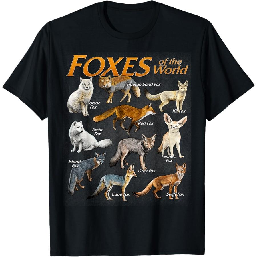 

Foxes Animals of the World Educational Fox Lover Zookeeper T-Shirt XXXXXL чорний
