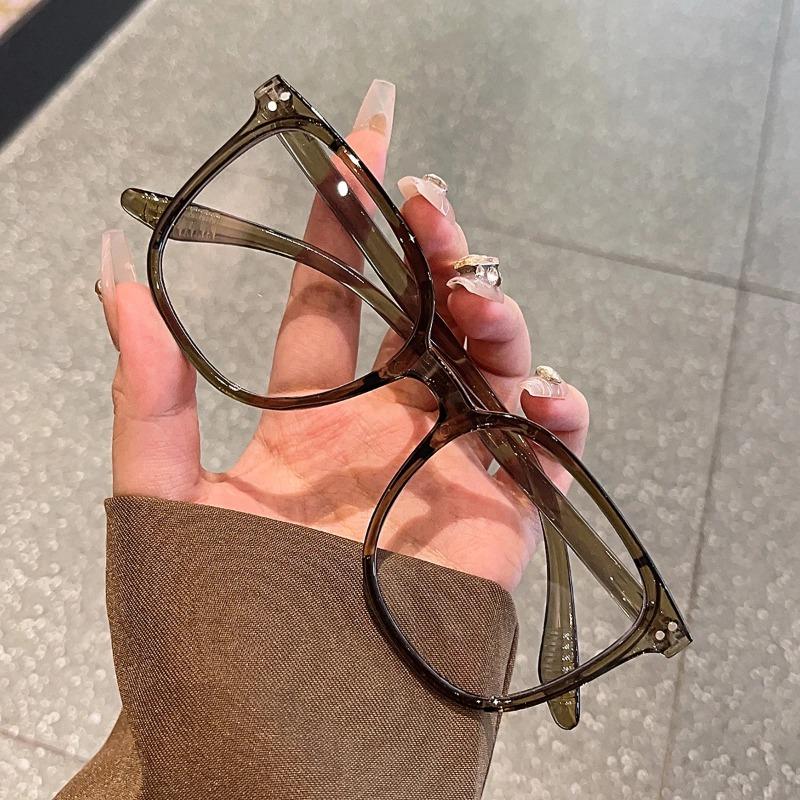 1Pc European and American Classic Popular Square Frame Glasses Set Men's and Women's Fashion Glasses