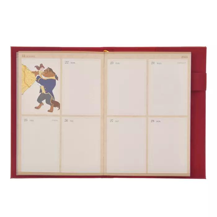 Disney Beauty and the Beast Planner Schedule Book, B6, Embossed 2026 Japan NEW