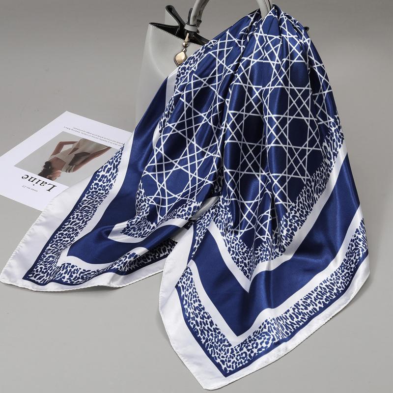 90 Square Scarves, Silk Scarves, Women's New Spring and Summer High-end Sense Versatile, Thin Scarves, Shawls Outside