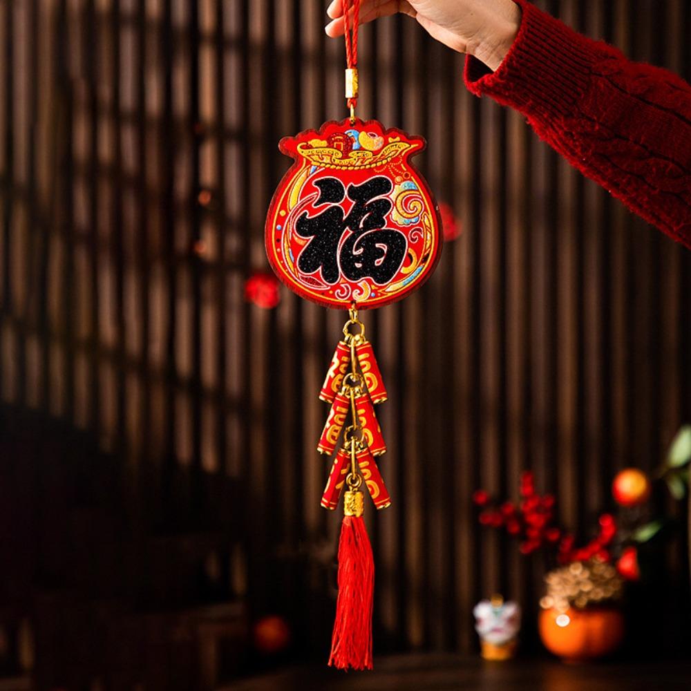 Rote Neujahrsdekoration Traditionelles Pferdejahr Hängende Ornamente Heimdekoration