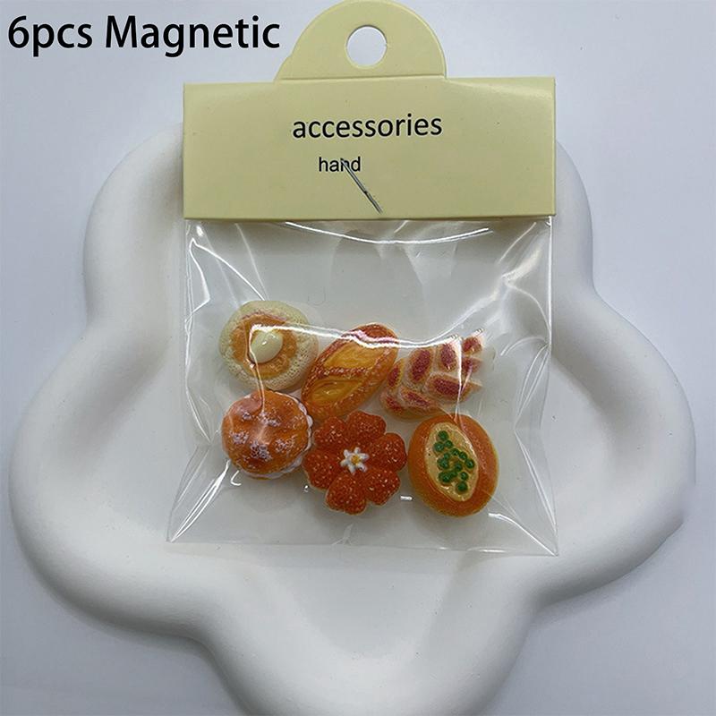French Bread Refrigerator Magnets Kawaii Cartoon Food Fridge Magnets Cute Decorative Photo Message Magnet Magnetic Sticker