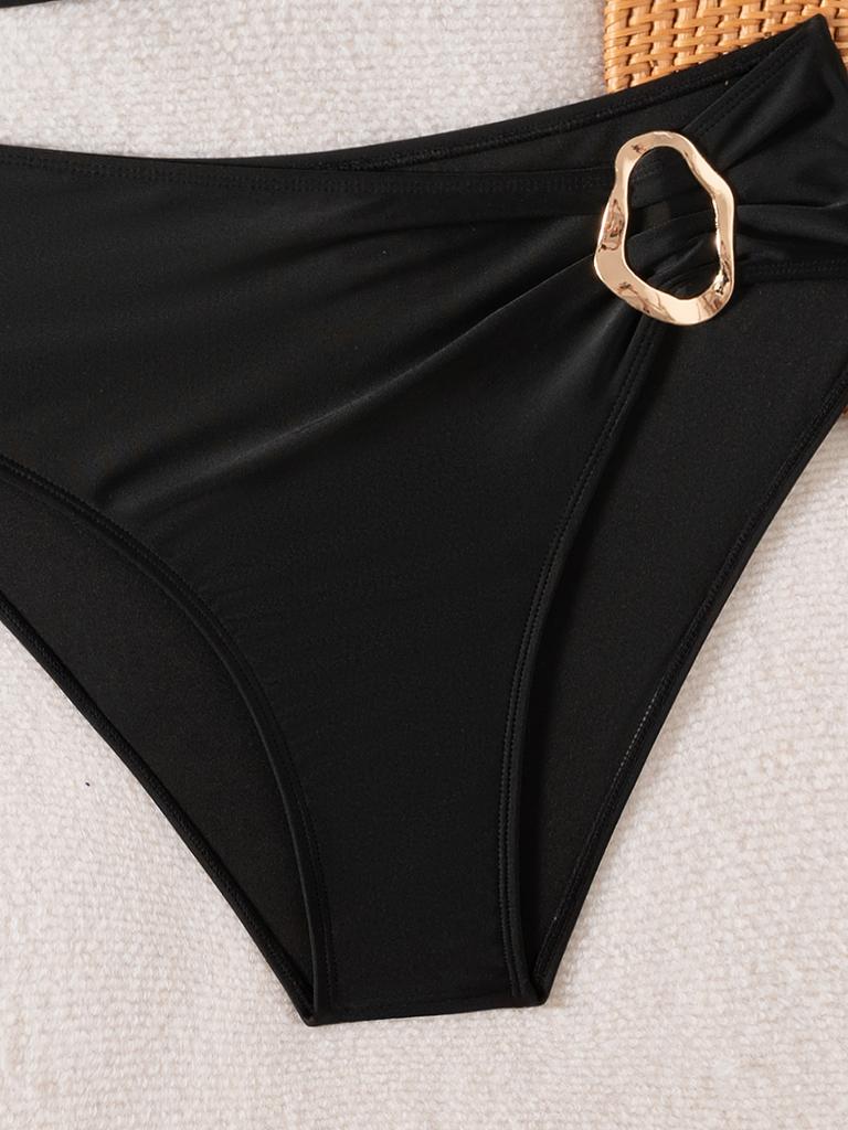 Removable Strap Tie High Waist Sexy Two Piece Bikini Set Elegant Versatile