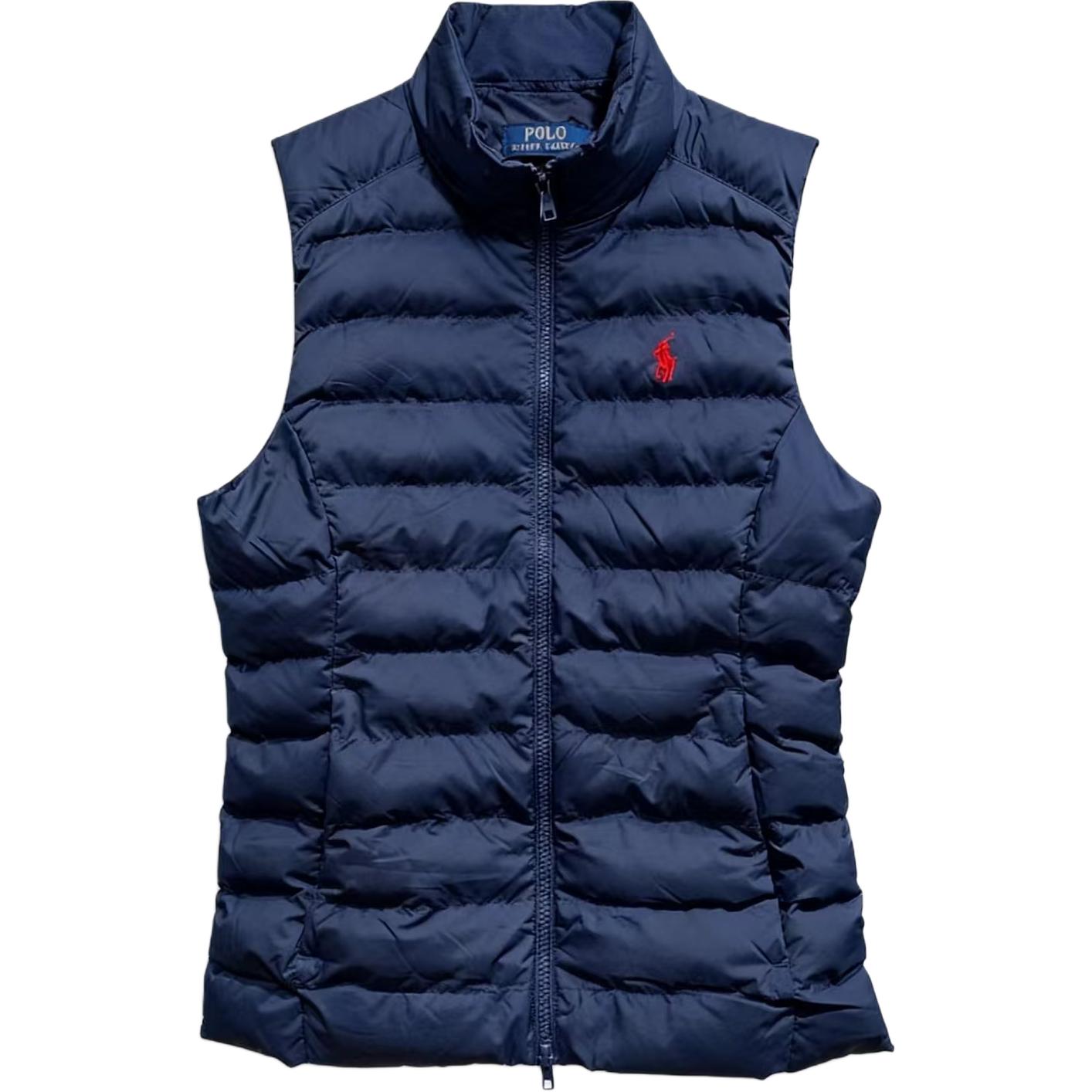 

Polo Ralph Lauren FW25 Жилет без рукавов с вышивкой логотипа и воротником-стойкой Женские жилеты 211A94045-004 S