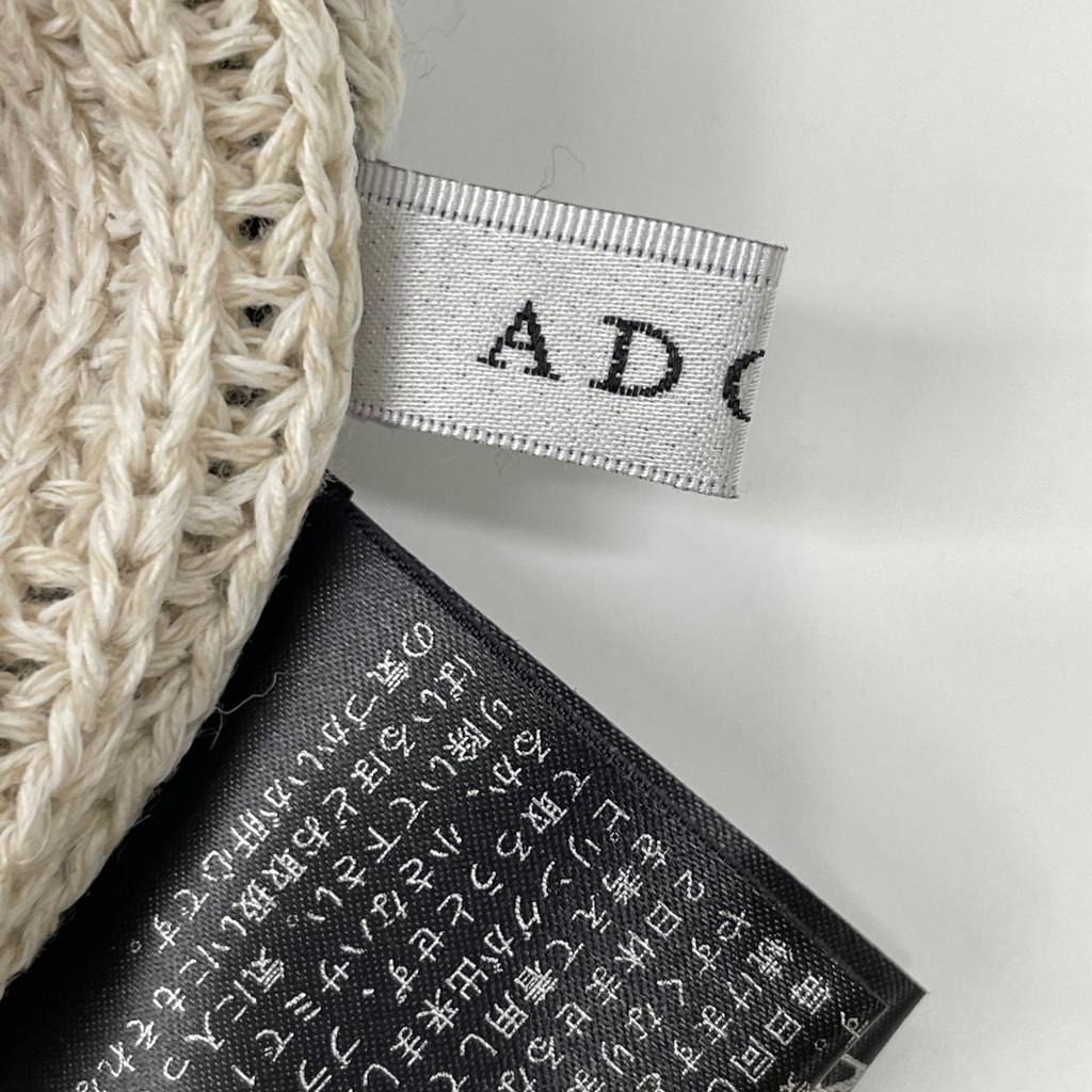 Adore 531-2170424 Beige X Black Linen Cable Knit Top Tops 38 Beige / blackUsed