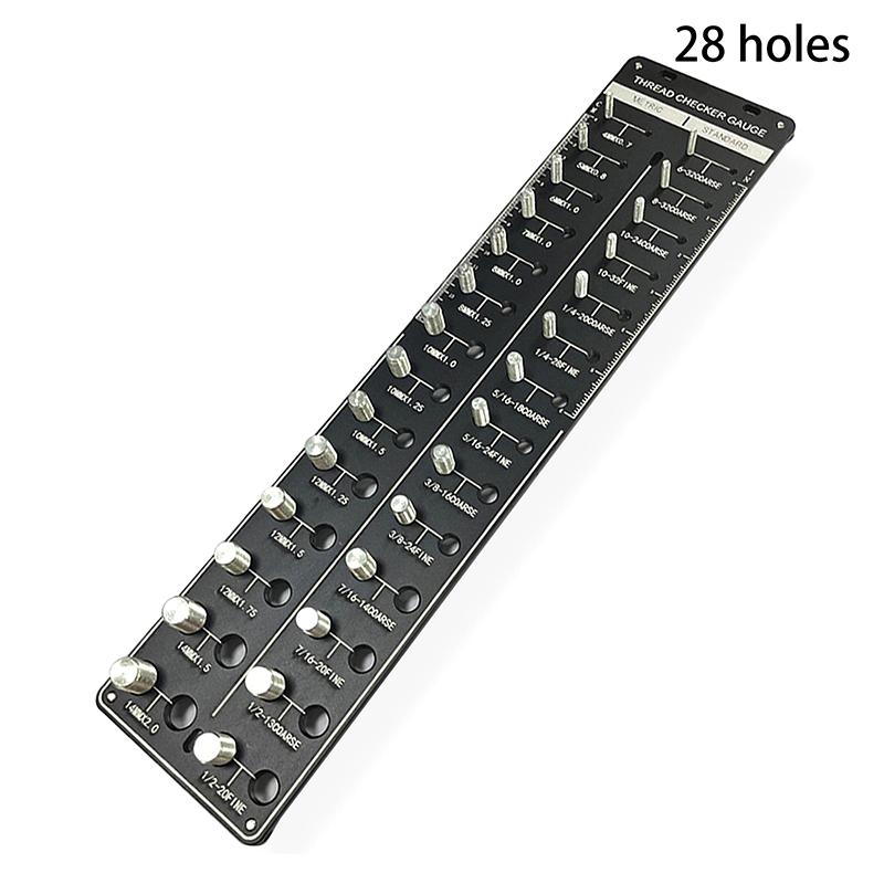 28 Gewindeprüfer für Muttern und Bolzen Gewindegrößenprüfer Metrische Größe Bolzengröße und Gewindelehre Gewindemesswerkzeuge