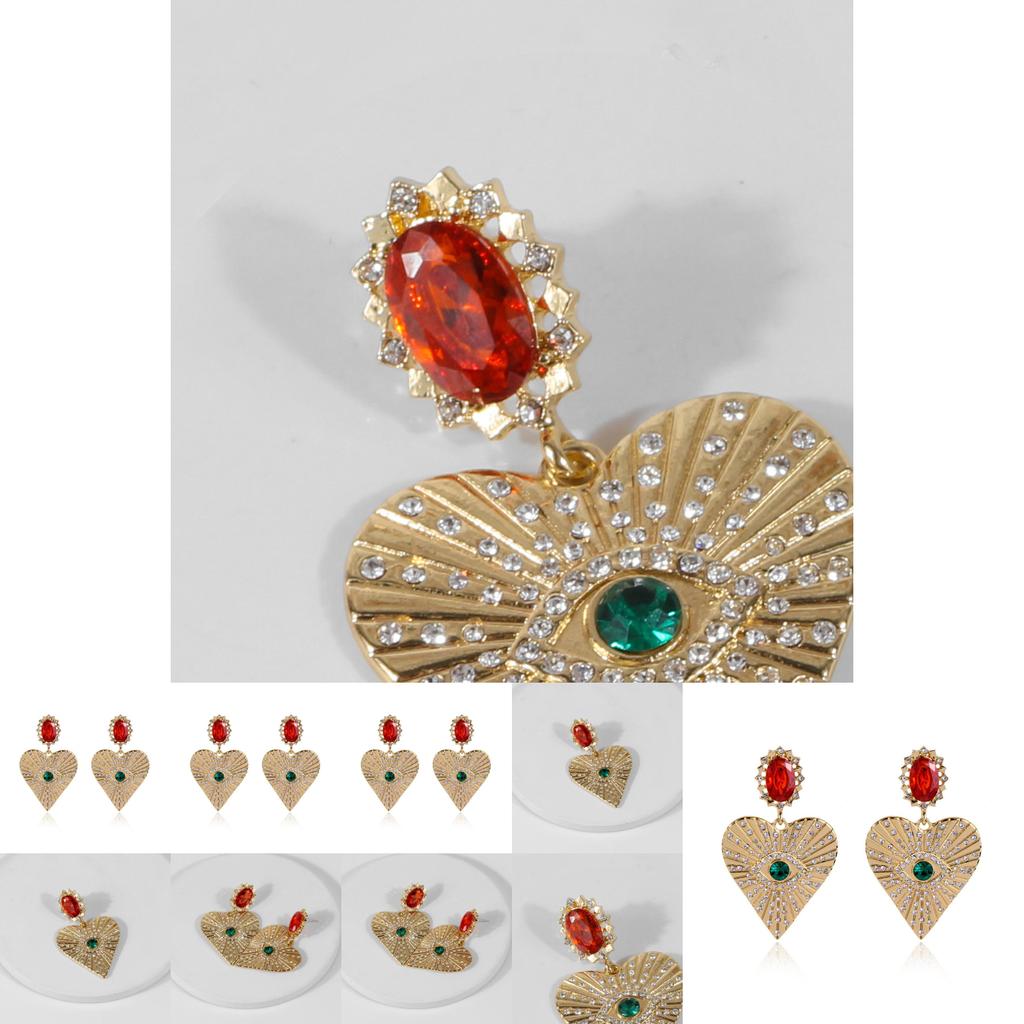 Elegant Heart-shaped Earrings For Women 2021 Trendy Alloy Plated Design