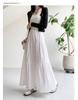 2026 New Style Women's Pink French Cake Skirt with Elastic Waistband - Spring/Summer Loose Slimming Half Skirt