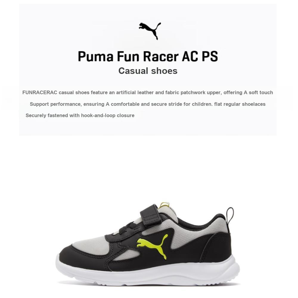 Puma Klettverschluss Strapazierfähige Low-Top Kinder Laufschuhe Kinder Laufschuhe Schwarz Grau 192971-07