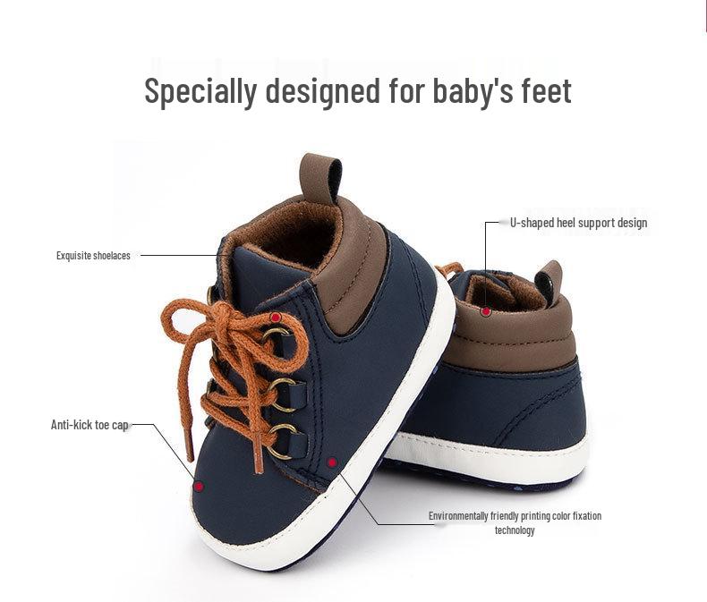 Non-Slip Canvas Baby Walking Shoes: Soft Sole, Breathable, and Protective for 0-1 Year Olds