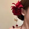 Colorful Chinese Style Hair Clip Ancient Style Flower Hairpin Elegant Hanfu Hair Accessories  Women
