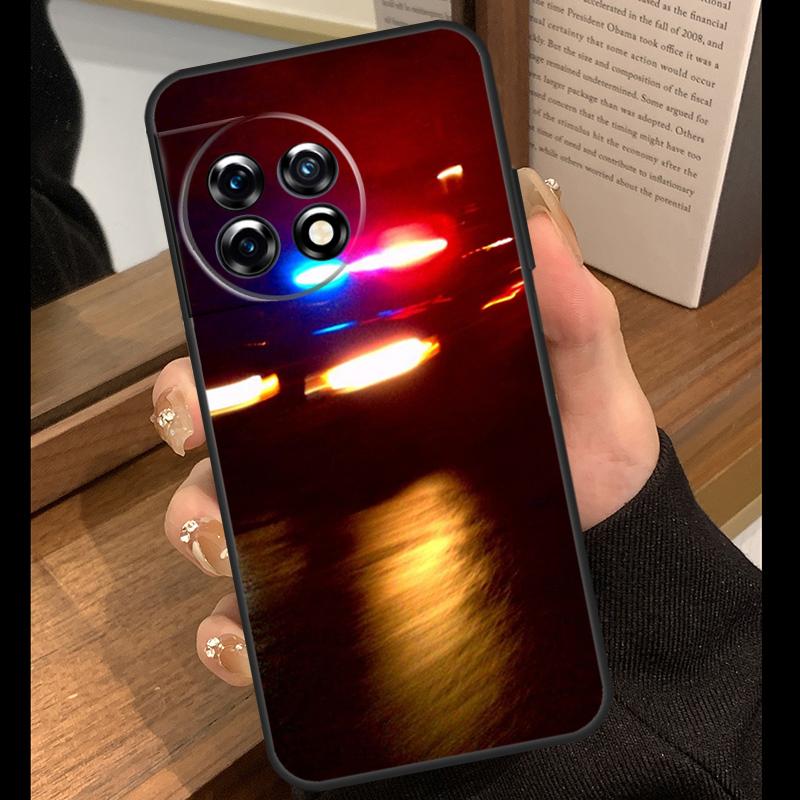 Police Cars Light At Night Case For OnePlus Nord 5 CE 2 3 4 Lite N20 N30 OnePlus 15 R 13R 12R 10T 13T 10 11 12 13 Cover