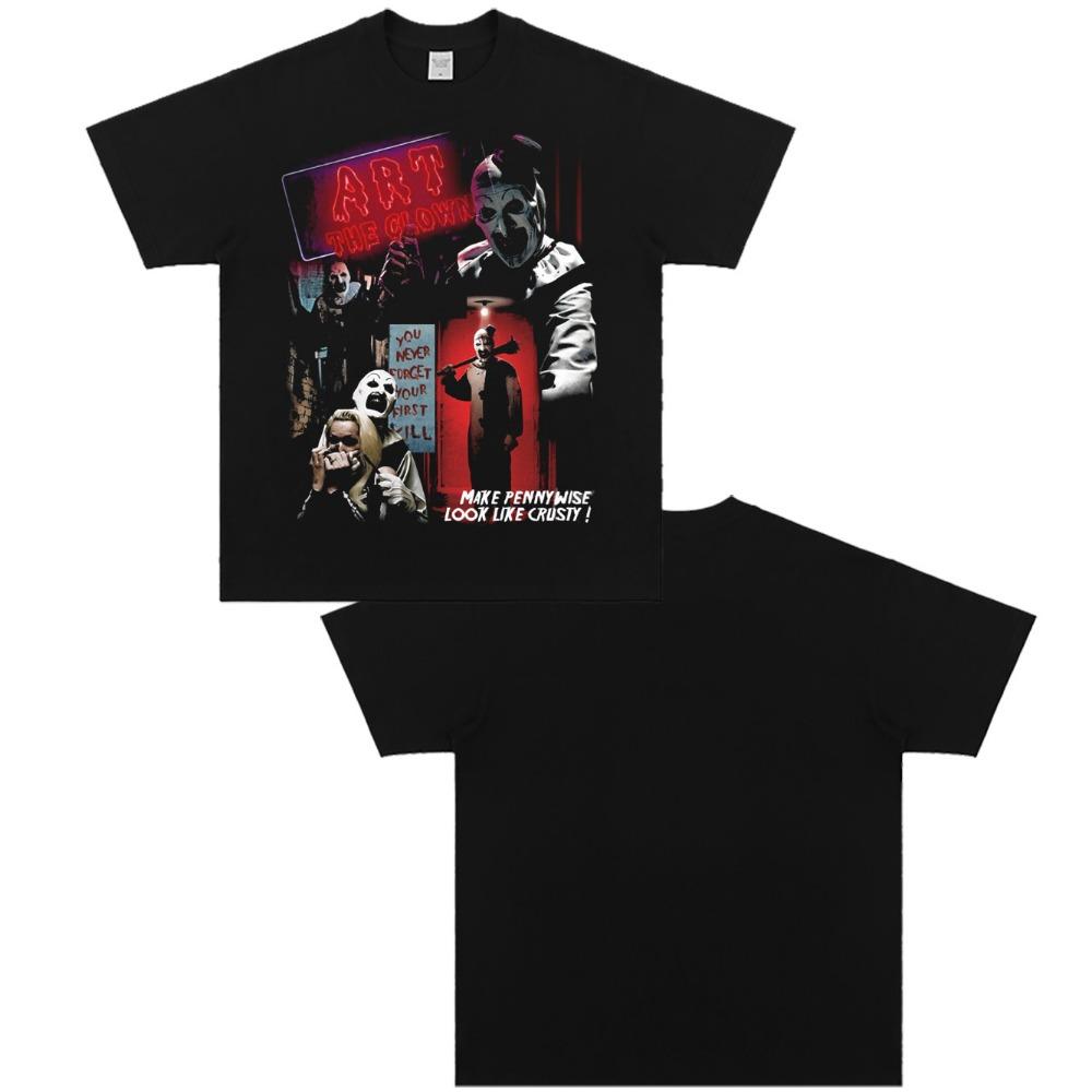 

Halloween Ghost Clown Horror heavy metal rock West Coast Skate Street Summer T-shirt Loose Casual T-shirt Men Women XXXL