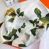 Classic White Rose Elegant Simple White Sunscreen Silk Mulberry Silk Silk Scarf Versatile Scarf Shawl Scarf Dual Purpose