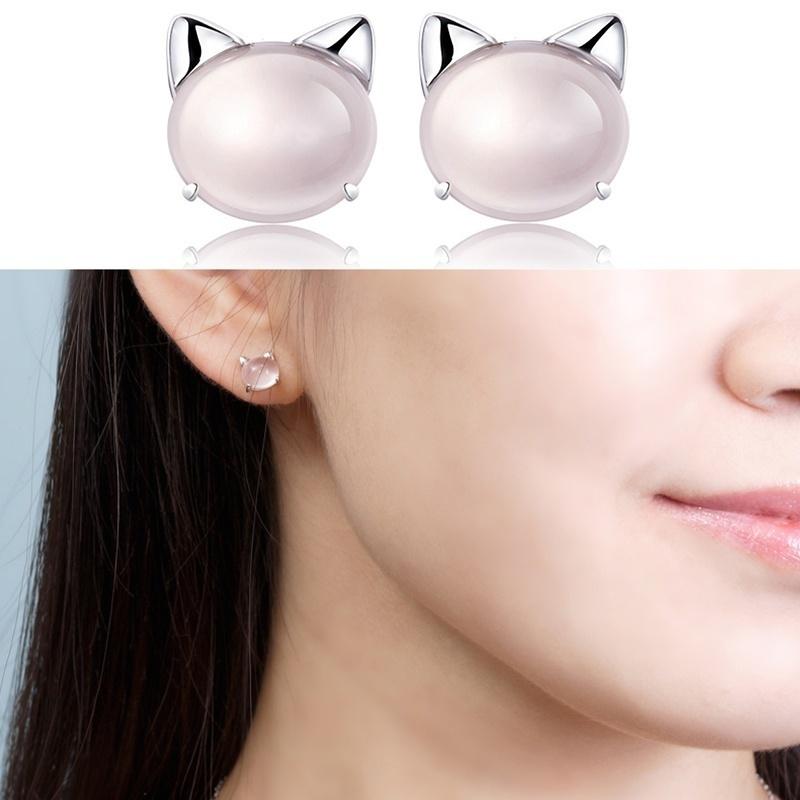 Cute Meow Cat Ears Earrings  Stud Earrings for Women