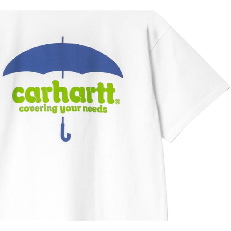Carhartt WIP SS24 S/S Covers T-Shirt Umbrella Letter Print Crew Neck Short Sleeve T-Shirt Unisex T-Shirts White I033165-02-XX