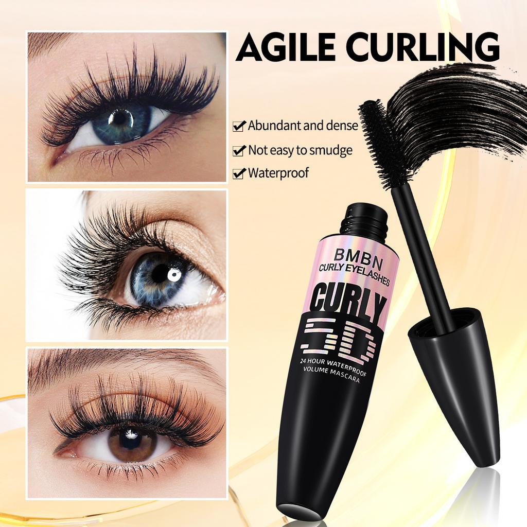 Mascara 5D Volume Riccio 24 Ore Impermeabile Lunga Tenuta Anti-Macchia Trucco Ciglia