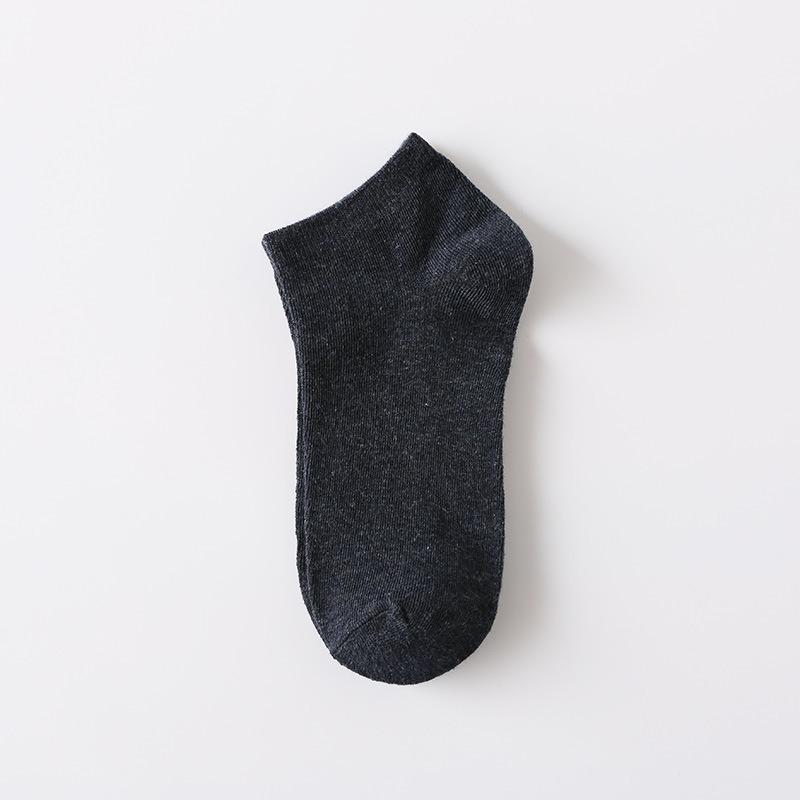 Men's Spring and Summer New Sports Cotton Solid Color Retro Invisible Shallow Mouth Boat Socks