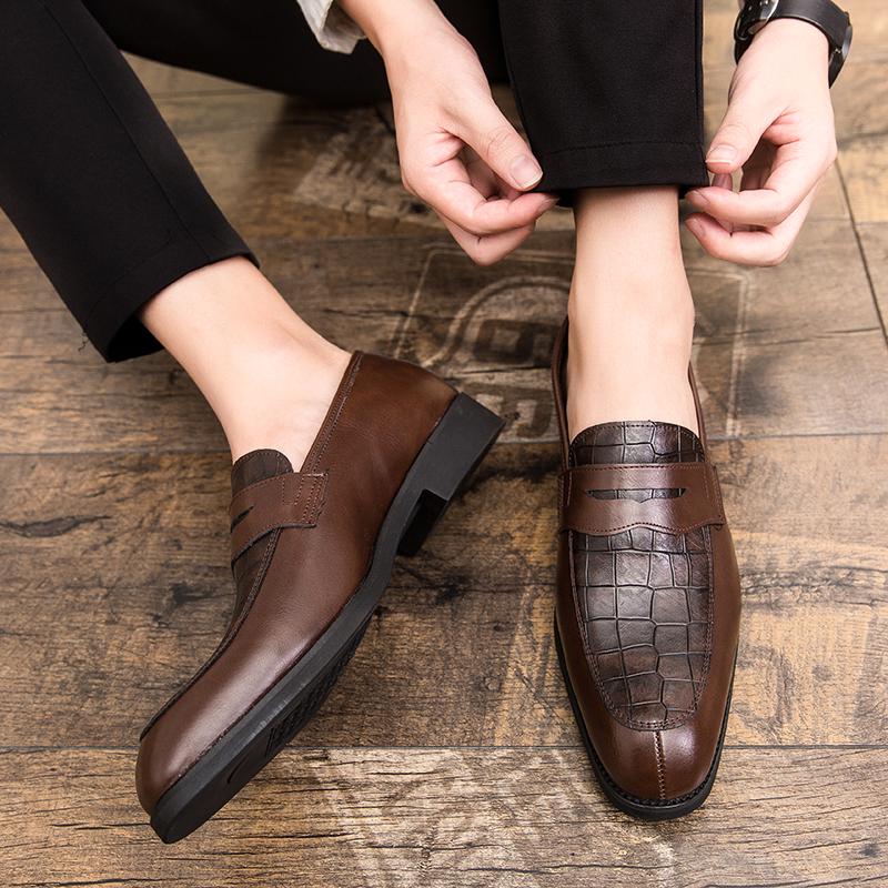Fashion High Quality Penny Loafer Designer New Mens Leather Casual Shoes Formal Shoes for Men Driving Shoes Comfortable Brown Moccasins