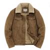 Men's Outdoor Warm Inner  Fleece Jacket, Men's Cold Proof Suit, Windbreaker, Solid Color Hooded Jacket