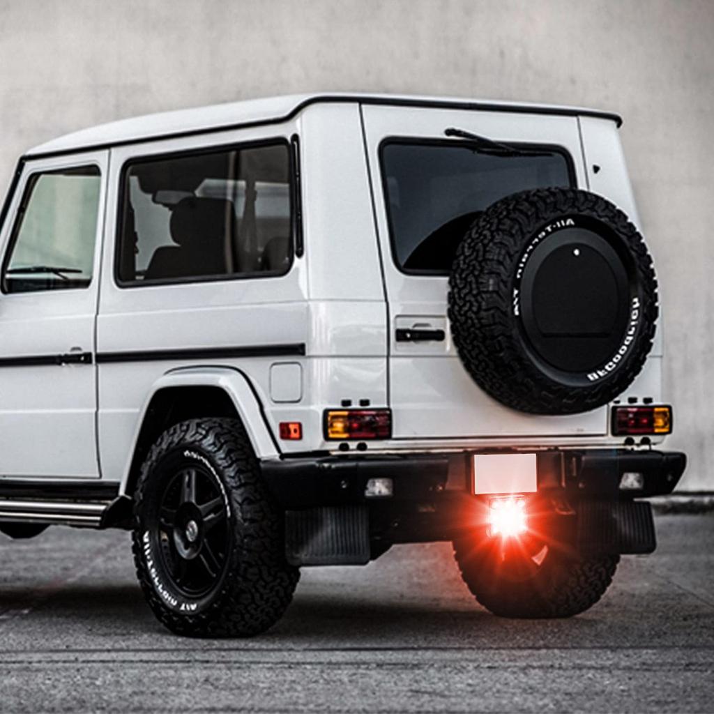 Kryt tažného zařízení 2 palce DC12V 15 LED Rake Linked Tažný přívěs Přijímač tažného zařízení Kouřová čočka Sada 1 ks X-STYLE (Červené)