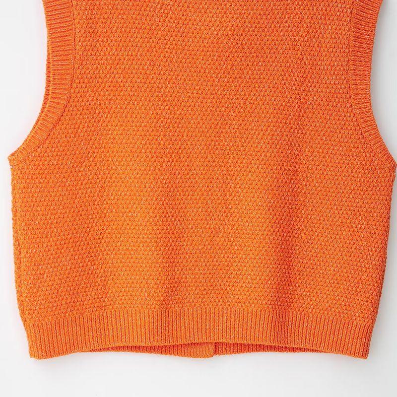 Kaslead New Arrival Women's Fashion Style Animal Button Knitting Vest Tops Vest 6771067 615