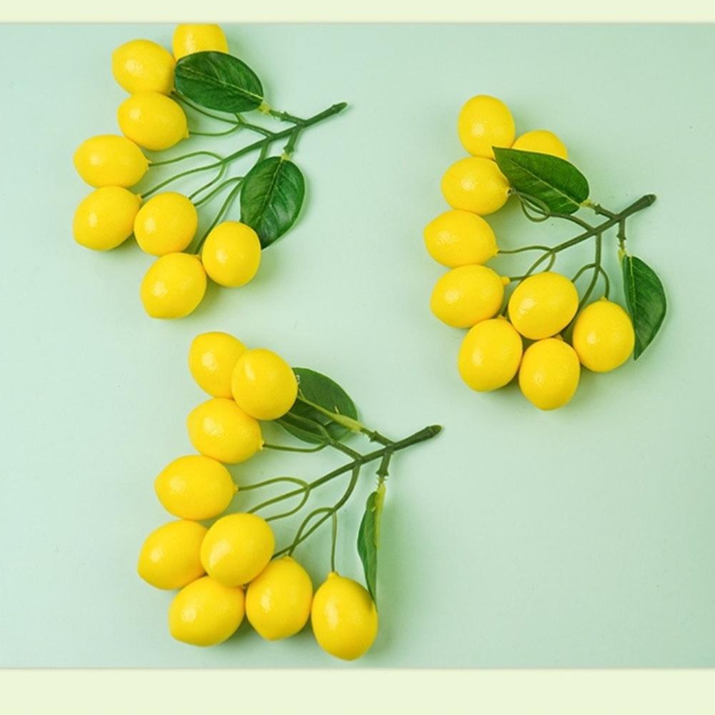 Artificial Lemon Branches Simulation Ornaments For Kitchen, Store Event Display Photography Prop Decorative Fruit & Vegetables