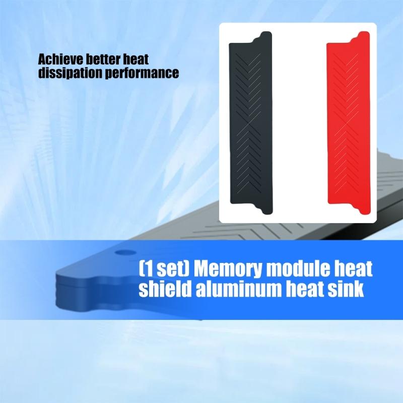 Easy Installation Aluminum RAMs Heat Spreader with Snap On Design for Fast Mounting and Optimal Heat Transfer