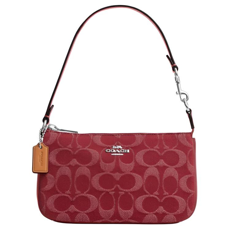 Сумка Coach Nolita 19 Серебряная этикетка Монограмма Маджонг Хлопок и Кожа Сумка через плечо Маленькая Женская сумка через плечо Красная CCZ48-SVDN8 Basic Set (Bag+Dust Bag)