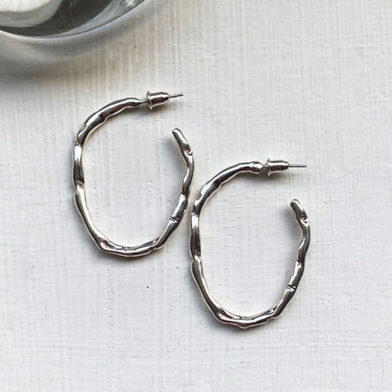 TO.STONE Big Round Earring SILVER