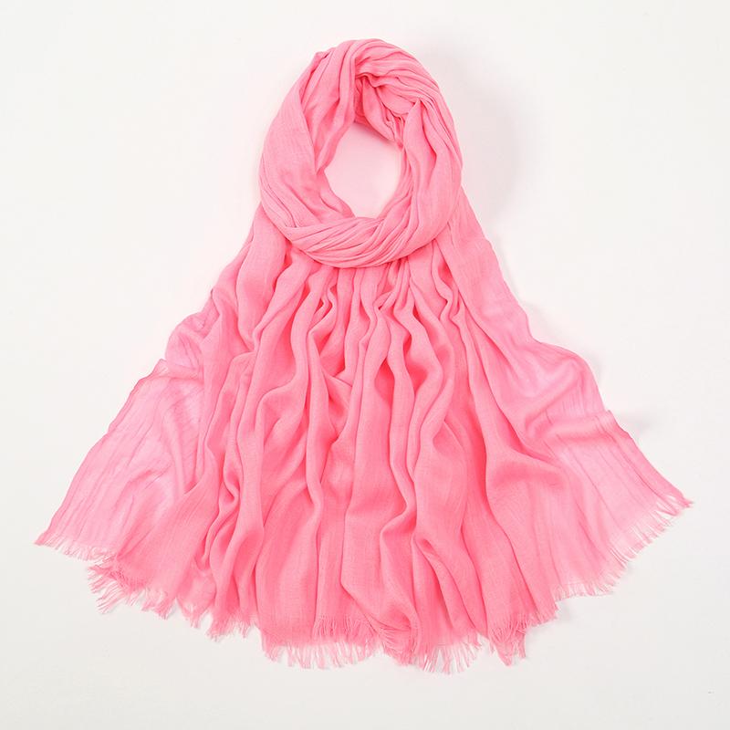 Large Size Cotton Feeling Scarf Women Plain Foulard Femme Luxury Hijab Long Bandana Evening Party Dress Shawls and Wraps