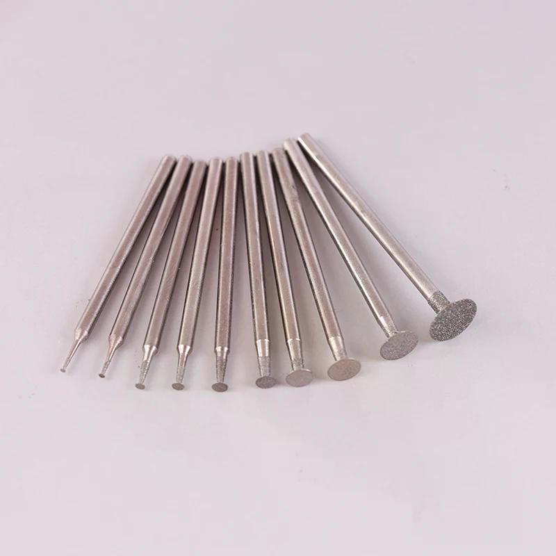 10PCS Grinding Bit Accessory Ultra-Thin T Head Shank Mounted Point Stone Jade Carve Polish Engrave Tool