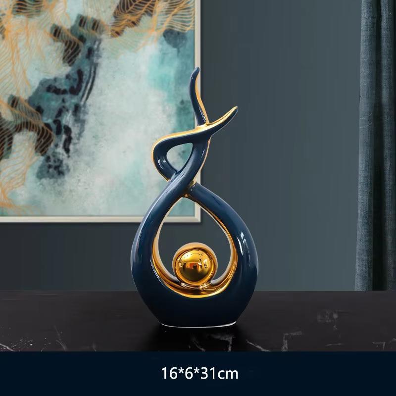 Ceramic Vase Statue Home Decor Modern Art White Pottery Crafts Ornaments Living Room Furniture Home Accessories Decoration Gifts