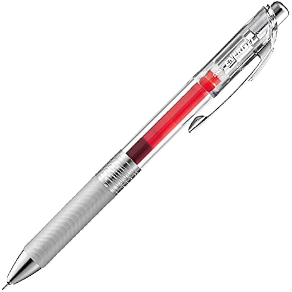 Pentel Ballpoint Pen Gel Ink Gel Infree 0.5mm Clear Shaft BLN75TL-B Red 10