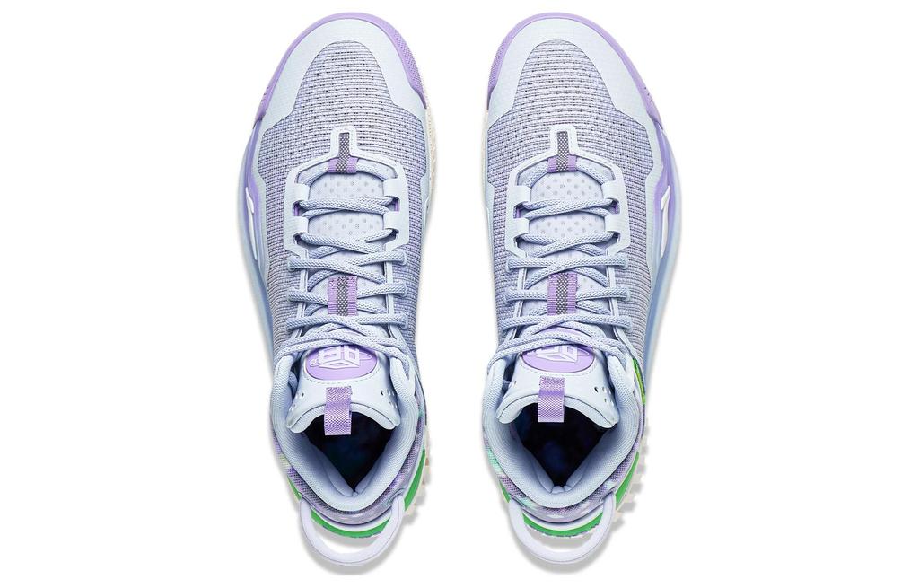 LiNing Badfive 3 Cushioning Anti-Slip And Wear-Resistant Low-Top Basketball Shoes Men's Blue Purple ABFT005-10