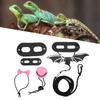 Reptilien Geschirr und Leine Verstellbares Eidechsen Zugseil Hut Fliege Set für kleine Haustiere(Rosa Hut Set Leine S)