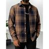 Men’s Checked Long-sleeved Shirt – Men’s Business and Casual Shirt