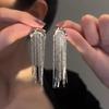 Tide Metal Fringed Earrings, High-end Temperament, Long Stud Earrings, Women's Exaggerated Earrings.