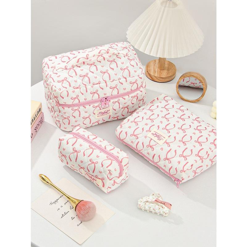 Simple Fresh Makeup Bag Large Capacity Multifunctional Cosmetic Storage Bag Portable Travel Toiletry Pouch for Cosmetics Brushes Toiletries Daily Use