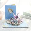 3D Butterfly and Flower Card for Birthdays Handmade Greeting Card with Envelope Elegant Anniversary Celebration Card