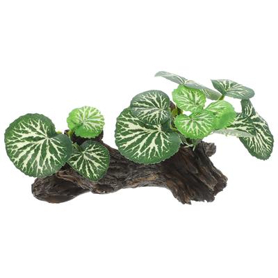 Realistic Reptile Plants Ornament for Terrarium Rainforest Plant Decor Artificial Plant for Reptile Habitat Fish Tank Decoration