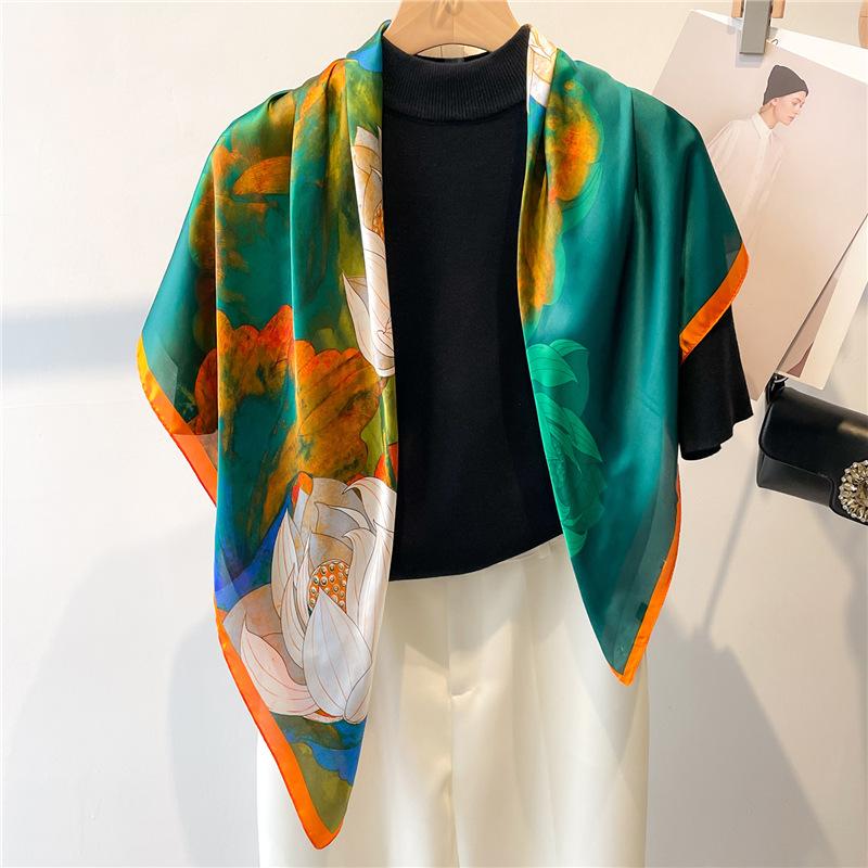 

90 см дорожный солнцезащитный универсальный большой квадратный шарф шаль платок для защиты шеи шарф украшение для всех сезонов 90x90cm