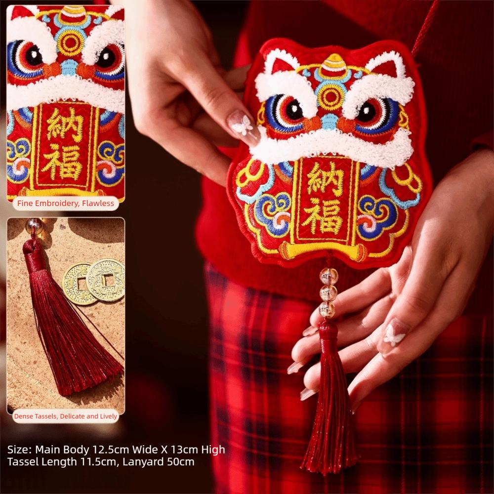 Red Color Red Packet Embroidery Design Money Envelope Horse Year Gift Bag  Chinese New Year