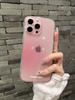 Luxury Gradient Pink Transparent Phone Case For iPhone 11 12 13 14 15 16 Pro Max X XR XS 8 Plus Fashion Shockproof Bumper Cover
