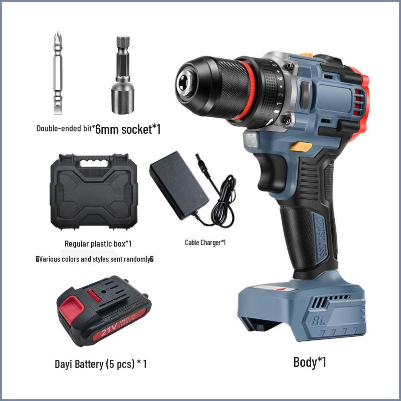 21V Brushless Lithium Handheld Drill and Electric Screwdriver Tool Set