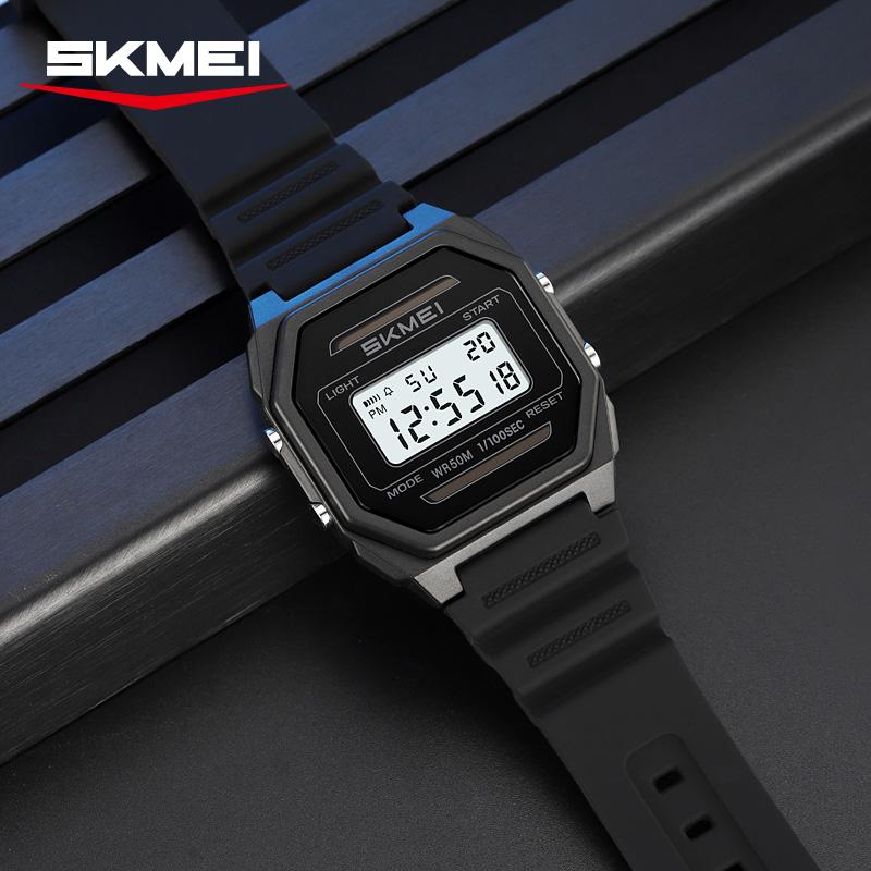 SKMEI 2640 Fashion Digital Watches for Man Solar Power Watch Alarm Clock Luminous 50M Waterproof Wristwatch Gifts Reloj Hombre
