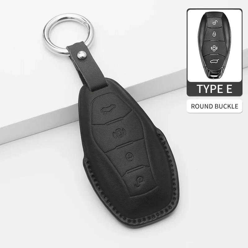 Fashion For Car Key Case Cover FAW Hongqi E-HS9 High-end H5 H9 Hs5 Eqm5 Hs7 Hs5 Hq9 Car Keyring Luxury Leather Auto Accessories