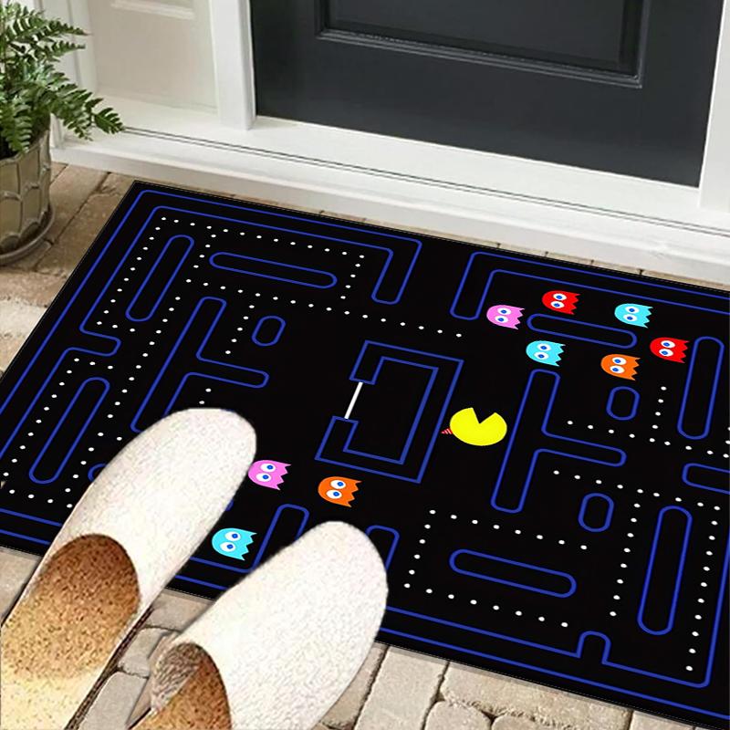 Pac game Adventure Office Rug Chair Mat, Game Carpet, Suitable for Front Door, Bedroom, Living Room, Desk, Holiday Gift