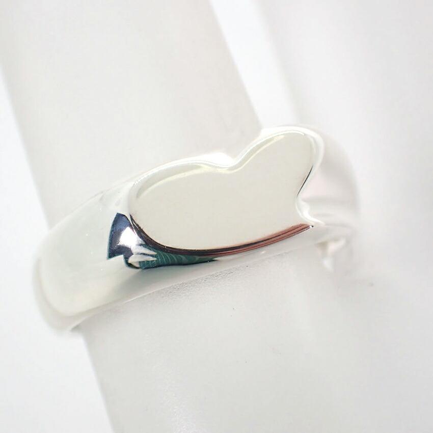 [Used] TIFFANY 925 Signet Heart Ring / Size 9 / j18-5
